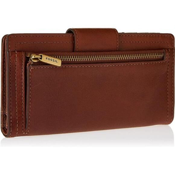 Women's Logan Leather RFID-Blocking Tab Clutch Wallet for Women